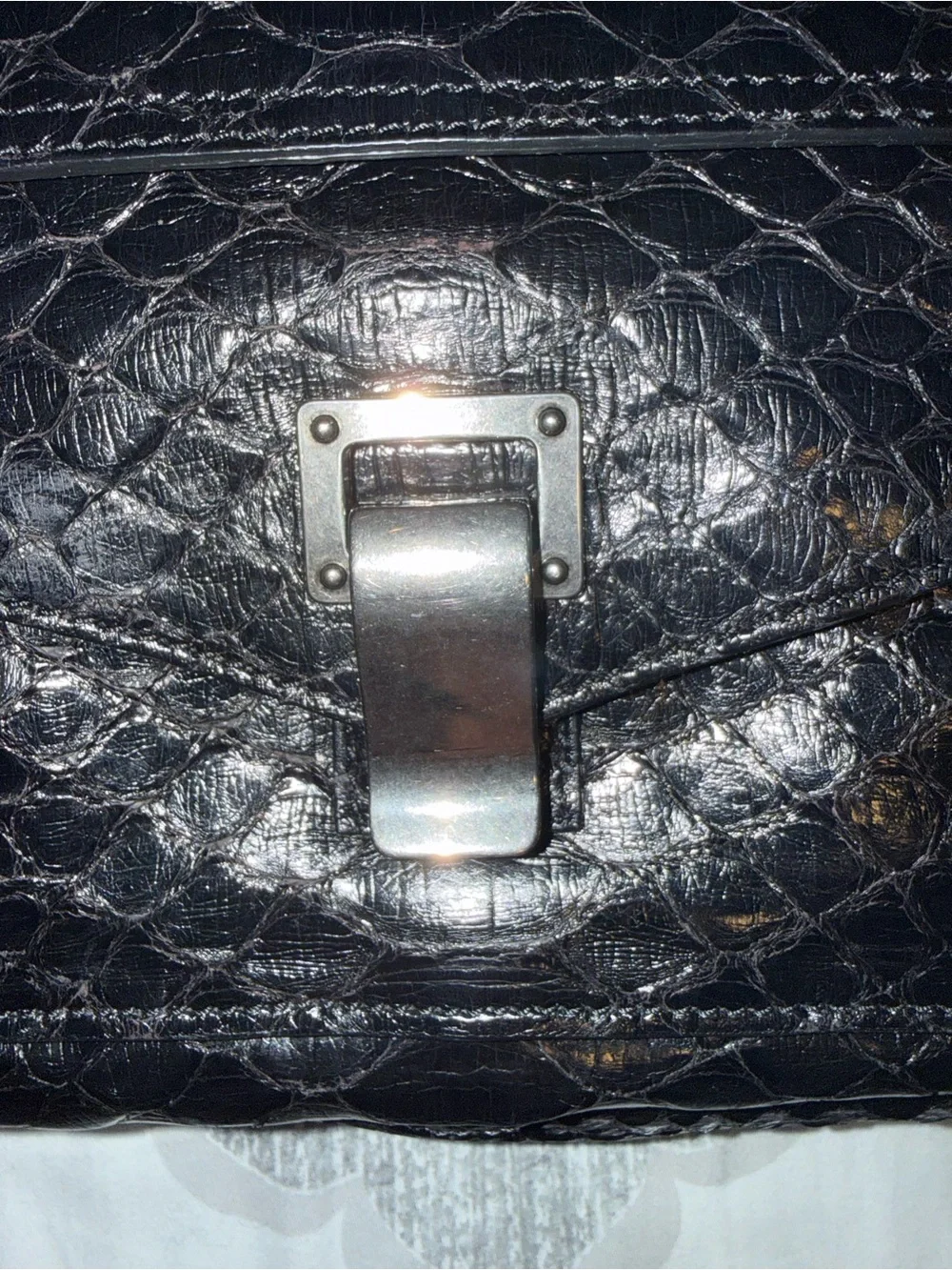 Proenza Schouler Black Python PS1 bag